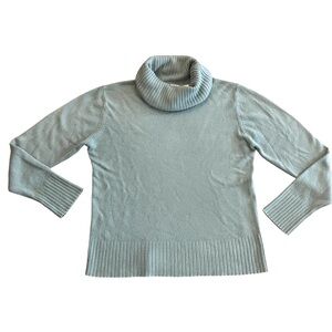 Kathie Lee Collection Sweater Vintage Womens M Turtleneck Long Sleeve Green Blue